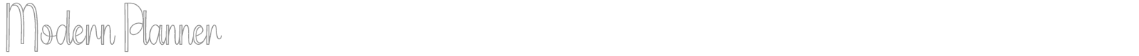 Modern Planner font preview